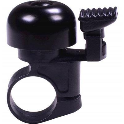 Simson fietsbel mini 32mm vaste kunststof bevestiging zwart