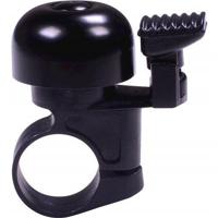 Simson fietsbel mini 32mm vaste kunststof bevestiging zwart - thumbnail