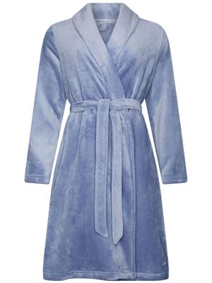 IJsblauwe fleece badjas duurzaam