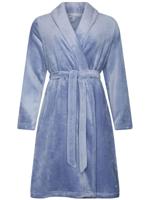 IJsblauwe fleece badjas duurzaam - thumbnail