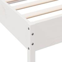 Bedframe zonder matras massief grenenhout wit 75x190 cm - thumbnail
