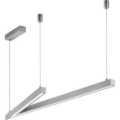 LED Hanglamp - Cinque Cicanto - 1 Lichtpunt van 44 Watt - Dimbaar - Aanpasbare Lichtkleur - Hoogte Aanpasbaar - Mat Nikkel - Metaal