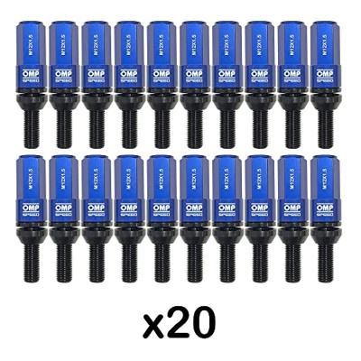 Schroevenkit OMP OMPS09981207 28 mm Blauw M12 x 1,50