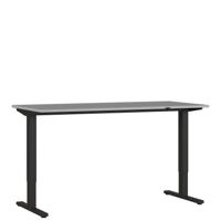 Elektrisch Bureau Ergonoma Lichtgrijs Zwart 180 CM - thumbnail