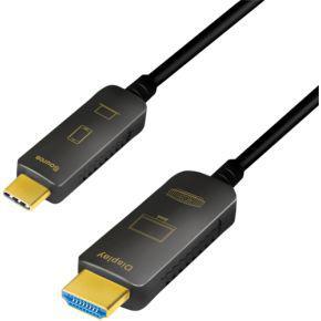 LogiLink CUF0100 video kabel adapter 10 m USB Type-C HDMI Type A (Standaard) Zwart