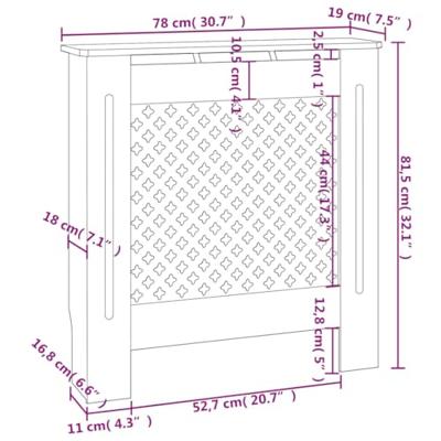 Radiatorombouw 78 cm MDF zwart - thumbnail
