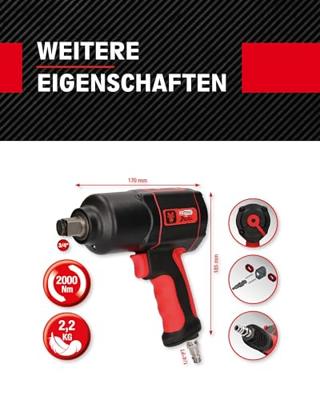 KS Tools 515.3400 515.3400 Pneumatische slagmoersleutel Draaimoment (max.): 860 Nm