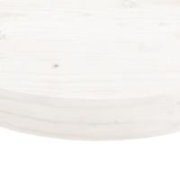 Tafelblad rond 40x3 cm massief grenenhout wit - thumbnail