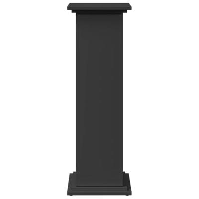 Sokkel met opbergruimte 31x30x90 cm bewerkt hout zwart