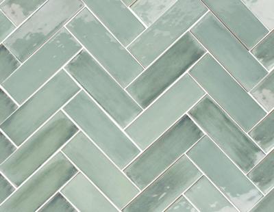 Wandtegel groen Sartoria Tbrick 16x5cm eucalyptus glans gerectificeerd