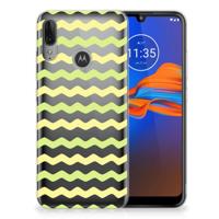 Motorola Moto E6 Plus | TPU bumper | Waves Yellow - thumbnail