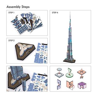 Cubic Fun 3d puzzel burj khalifa met led verlichting Cubic Fun 3d puzzel burj khalifa met led verlichting