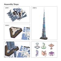 Cubic Fun 3d puzzel burj khalifa met led verlichting - thumbnail