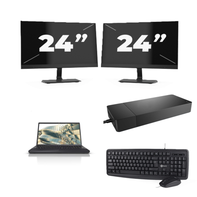 Fujitsu Lifebook A3510 - Intel Core i3-10e Generatie - 15 inch - 8GB RAM - 256GB SSD - Windows 11 Home + 2x 24 inch Monitor Fujitsu Lifebook A3510 - Intel Core i3-10e Generatie - 15 inch - 8GB RAM - 256GB SSD - Windows 11 Home + 2x 24 inch Monitor