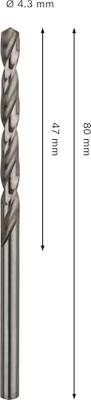 Bosch Accessoires PRO Metal HSS-G Metaalboor | 4,3x47x80 mm - 2608577642