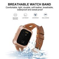 Fitbit Versa 1/ 2 & Lite bandje TPU leer - Bruin - thumbnail