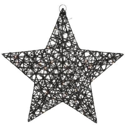 Countryfield kerstster lille l led op batterij zwart 50 cm | 6 stuks