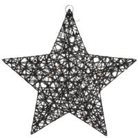 Countryfield kerstster lille l led op batterij zwart 50 cm | 6 stuks - thumbnail