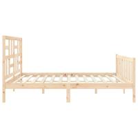 Bedframe met hoofdbord massief hout - thumbnail