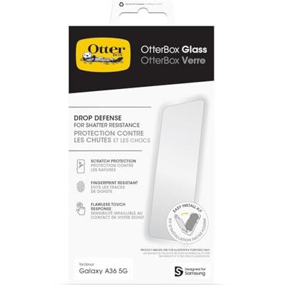 OtterBox Glass-screenprotector voor Samsung A36 5G / Samsung Galaxy A56 5G, gehard glas, krasbescherming, bescherming tegen vallen en splinters, Zonder Verpakking OtterBox Glass-screenprotector voor Samsung A36 5G / Samsung Galaxy A56 5G, gehard glas, krasbescherming, bescherming tegen vallen en splinters, Zonder Verpakking