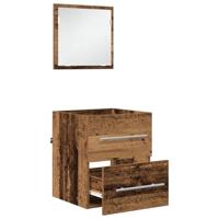 Badkamer Kast met lade Oude hout 41 x 38.5 x 48 cm Bewerkt hout - thumbnail