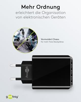 goobay 4-Way USB Charger (30 W) oplader