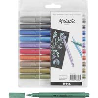 Creativ Company Https://www.cchobby.nl/metallic-marker-lijndikte-2-4-mm-metallic-kleuren-12-stuk-1-doos - thumbnail