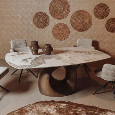 Tower Living Deens Ovale Eettafel 'Castello' Keramiek, 200 x 120cm