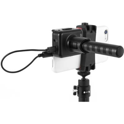 IK Multimedia iRig Mic Video Cameramicrofoon Dasspeld Zendmethode:Kabelgebonden Incl. klem, Incl. kabel USB Kabelgebonden