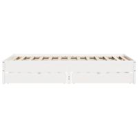 Bedframe zonder matras massief grenenhout wit 160x200 cm - thumbnail