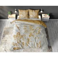 Dekbedovertrek Gold Flowers - Fotoprint - Met Knoopsluiting, Incl. Kussenslopen - Multi - thumbnail