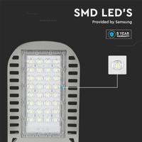 LED Straatlamp SLIM 50W 6500K grijs - 9341230 - thumbnail