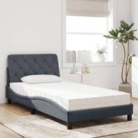 Bed met matras fluweel donkergrijs 120x200 cm - thumbnail
