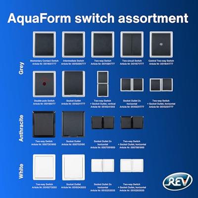 REV 0511581777 Uitschakelaar, Wisselschakelaar Compleet AquaForm Lichtgrijs 1 stuk(s)
