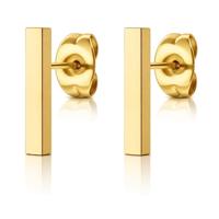 T-Bar oorbellen Dames Edelstaal Staaf Goudkleurig - thumbnail
