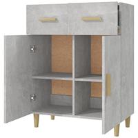 Dressoir 69,5x34x89 cm bewerkt hout betongrijs - thumbnail