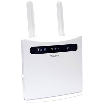 Strong - 4G LTE Router 300 - Mobiele hotspot - Tot 150 Mbps 4G/300Mbps WLAN - 4 LAN-poorten - Geschikt voor alle SIM-kaarten - Afneembare antennes - Eenvoudige installatie - Wit