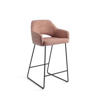 Jesper Home Barkruk 'Yanai' Slide Black, kleur Pink Punch (zithoogte 65cm) - thumbnail