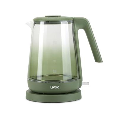Waterkoker - LIVOO - DOD216V - 2200 W - 1,7 L - Glas / Groen