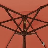 VidaXL Parasol met houten paal 196x231 cm terracottakleurig - thumbnail