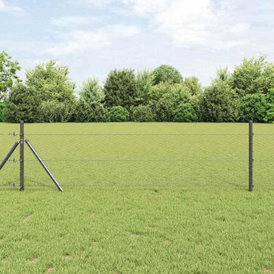 VidaXL Afrasteringspaal grijs 10 x 0,5 m (25 mm gaas) staal en pvc