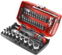 Facom compacte 1/4" doppenset 6-kant met ratel met stofdichte kop - rl.nano1 - thumbnail