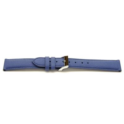 Horlogeband Universeel F601 Saffiano Leder Blauw 18mm Horlogeband Universeel F601 Saffiano Leder Blauw 18mm