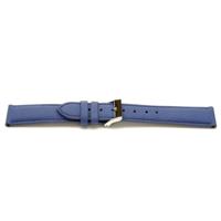 Horlogeband Universeel F601 Saffiano Leder Blauw 18mm - thumbnail