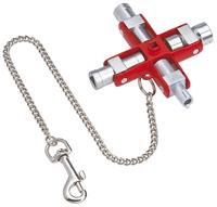 Knipex 00 11 06 Universele sleutels voor gangbare kasten en afweersystemen Schakelkastsleutel 1 stuk(s) - thumbnail