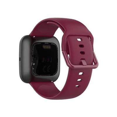 Fitbit Versa 1 / 2 & Lite siliconen sportbandje met gespsluiting - Wijnrood - Maat: Large Fitbit Versa 1 / 2 & Lite siliconen sportbandje met gespsluiting - Wijnrood - Maat: Large