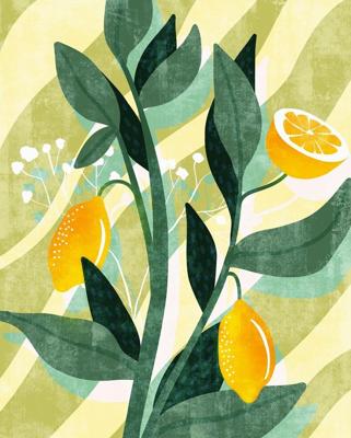 Komar Le Jardin Fotobehang Lemon Fresh - LJX4-015