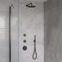 Wiesbaden Regendoucheset Dreams met Inbouwdeel en Wanduitloop Gunmetal - Koh29.8008wset - thumbnail
