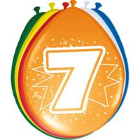 Ballonnen 7 jaar mix kleuren - thumbnail