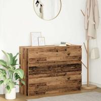 Dressoir 100x35x76 cm spaanplaat oud hout - thumbnail